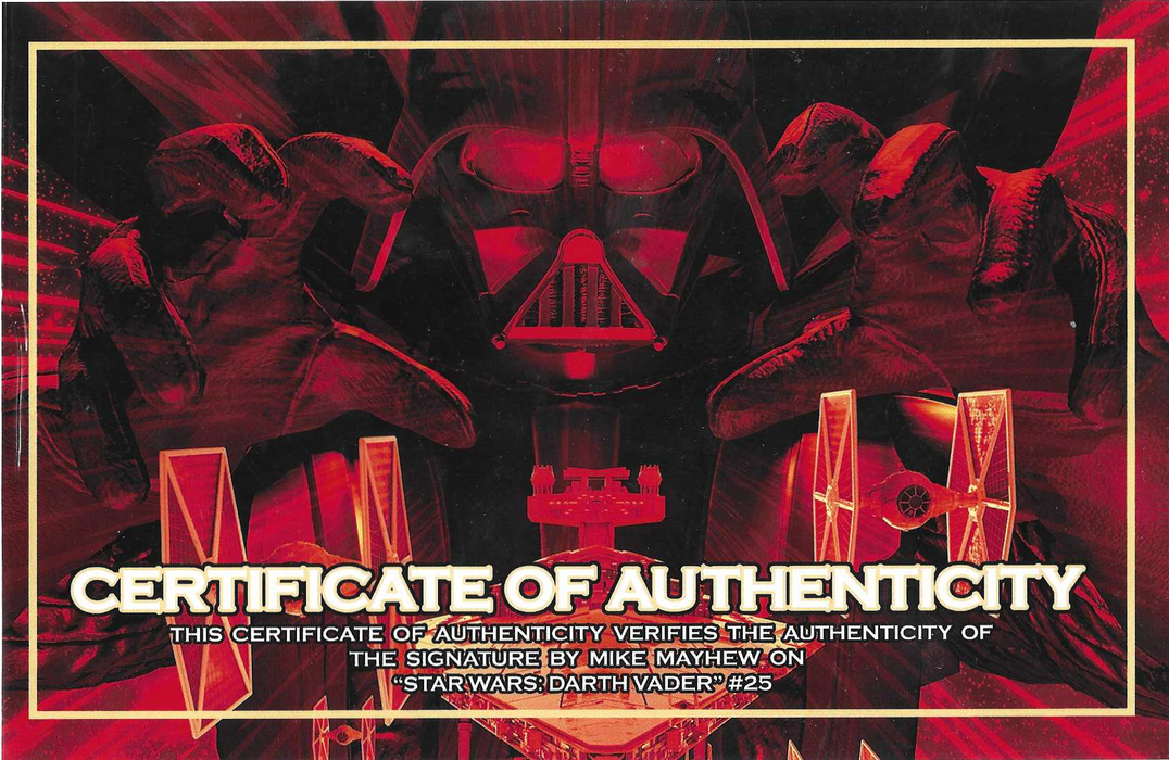 Star Wars: Darth Vader #25 - Mike Mayhew - Signed with COA